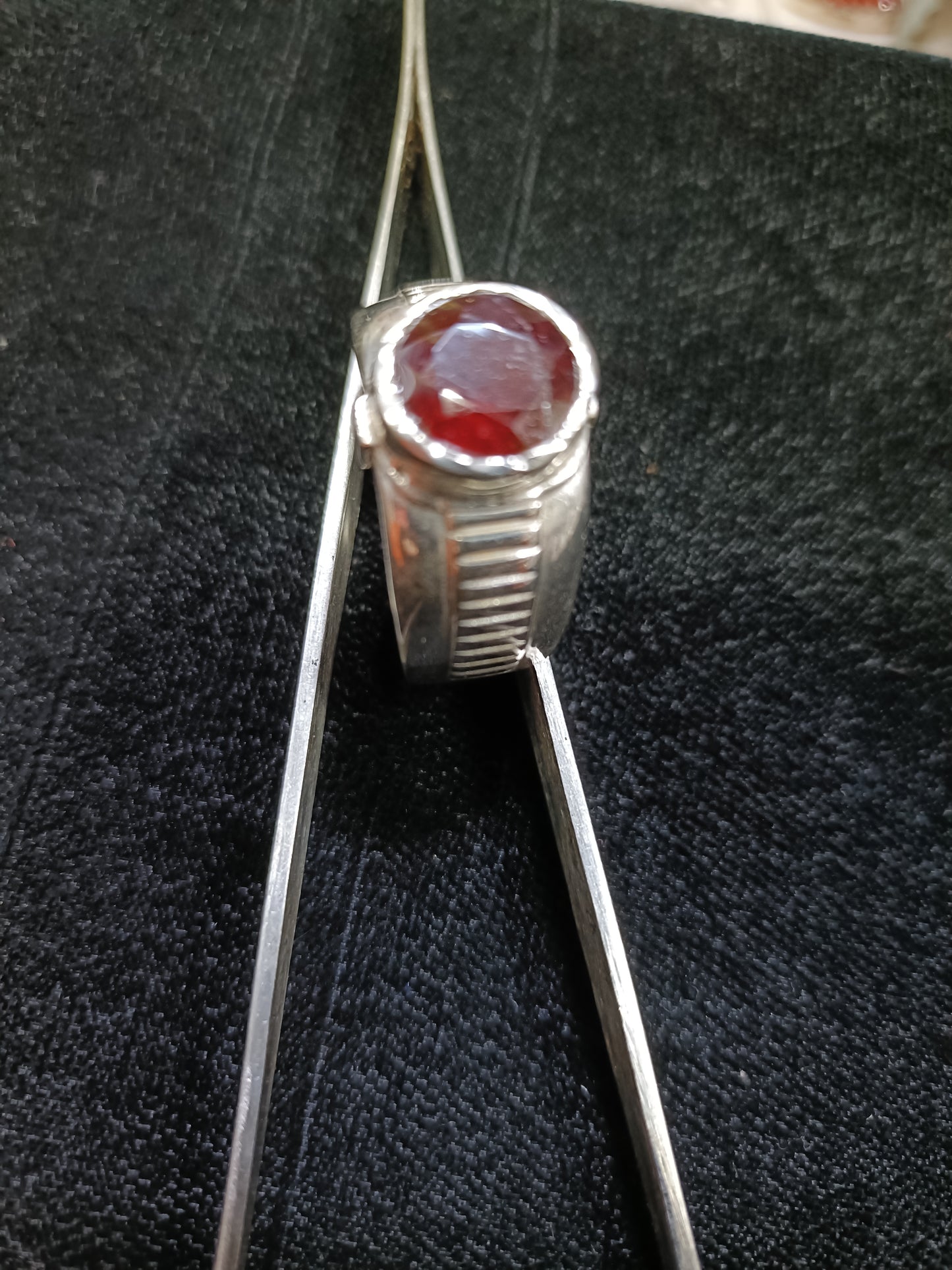 Silver gomedha ring