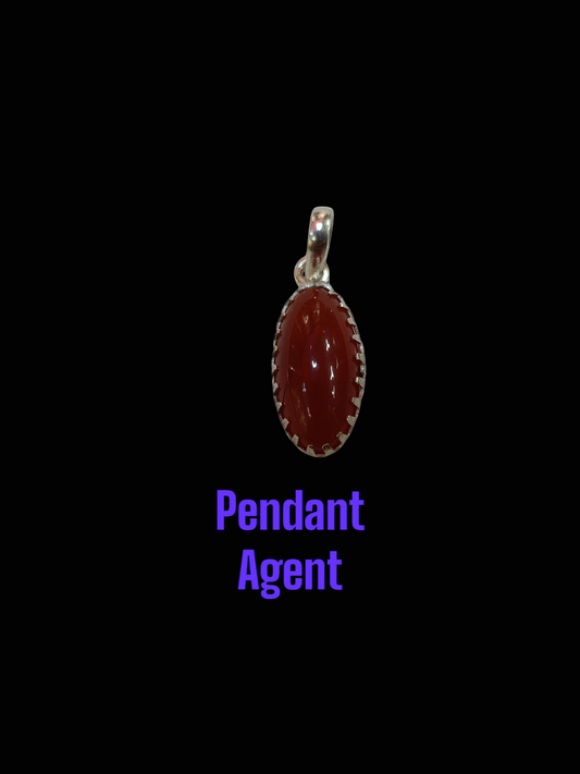 Silver pendant againt