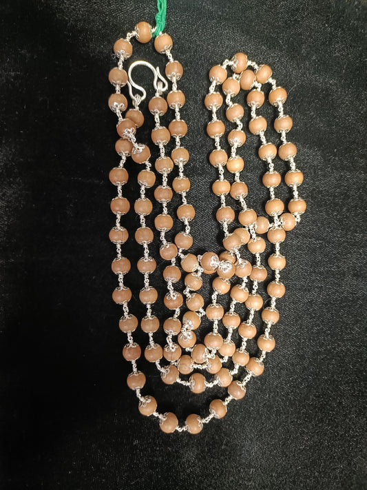Silver sandal chain 108 beads