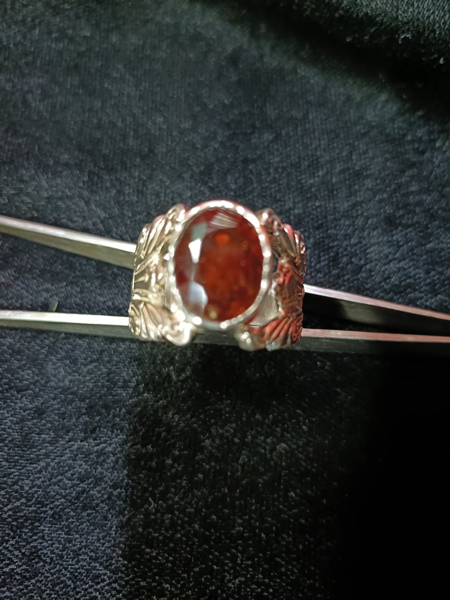 Silver gomeda ring