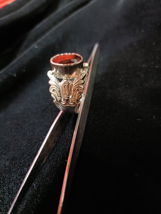 Silver gomeda ring