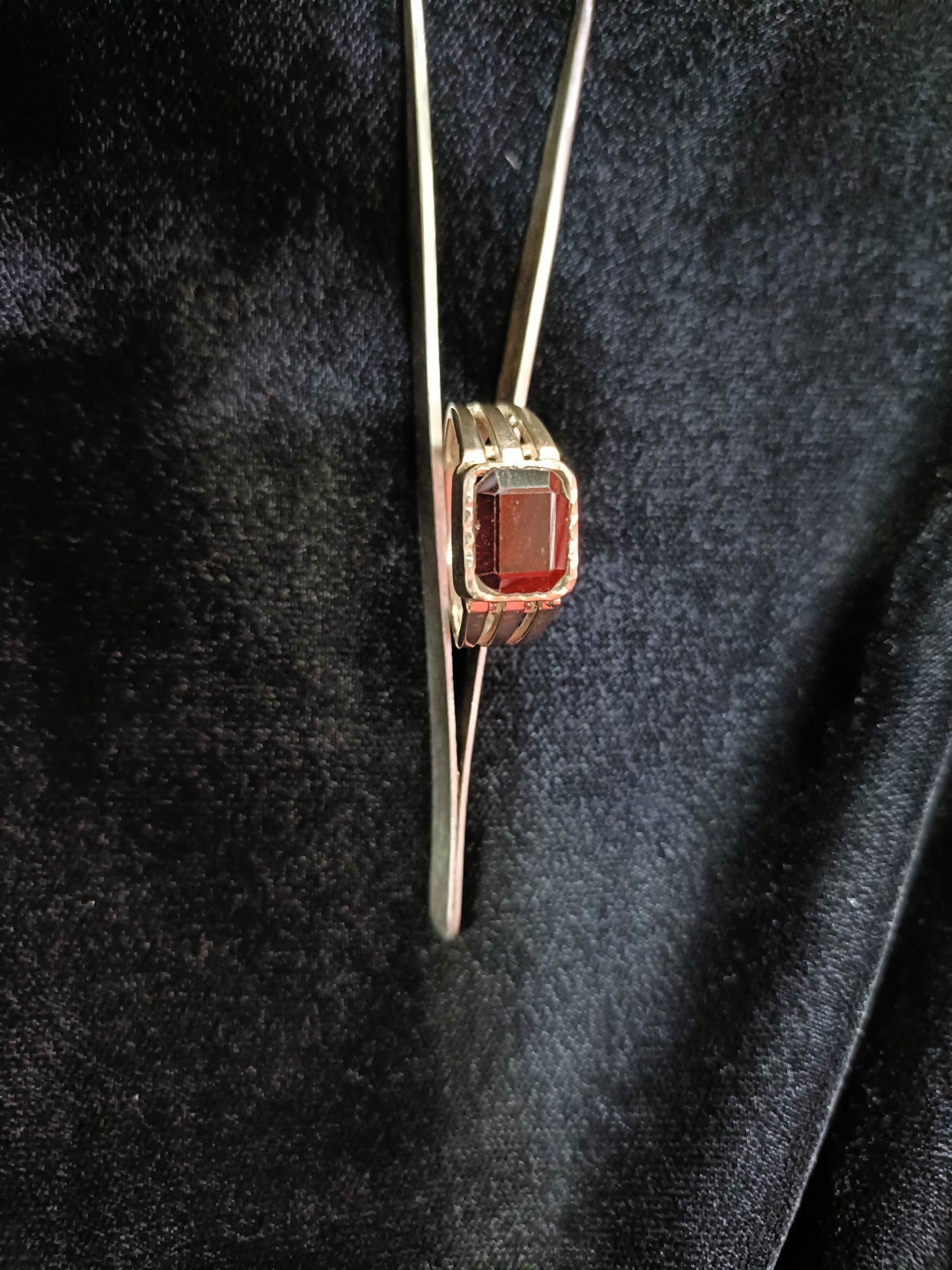 Silver gomeda ring