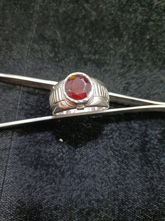 Silver gomedha ring