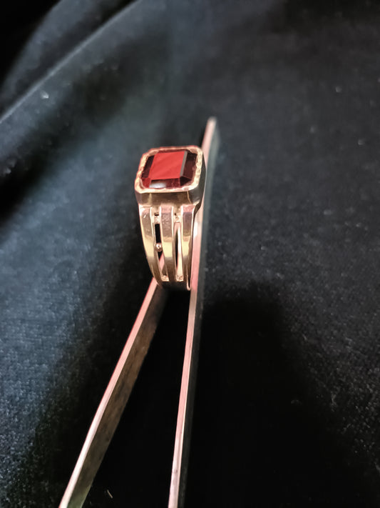 Silver gomeda ring