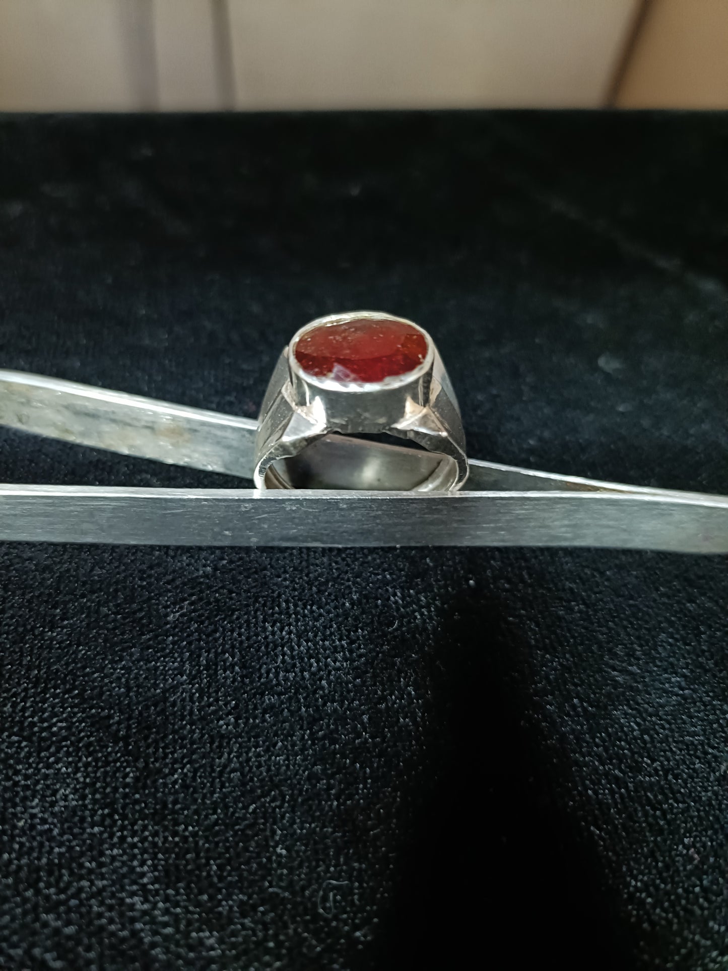 Silver gomeda ring