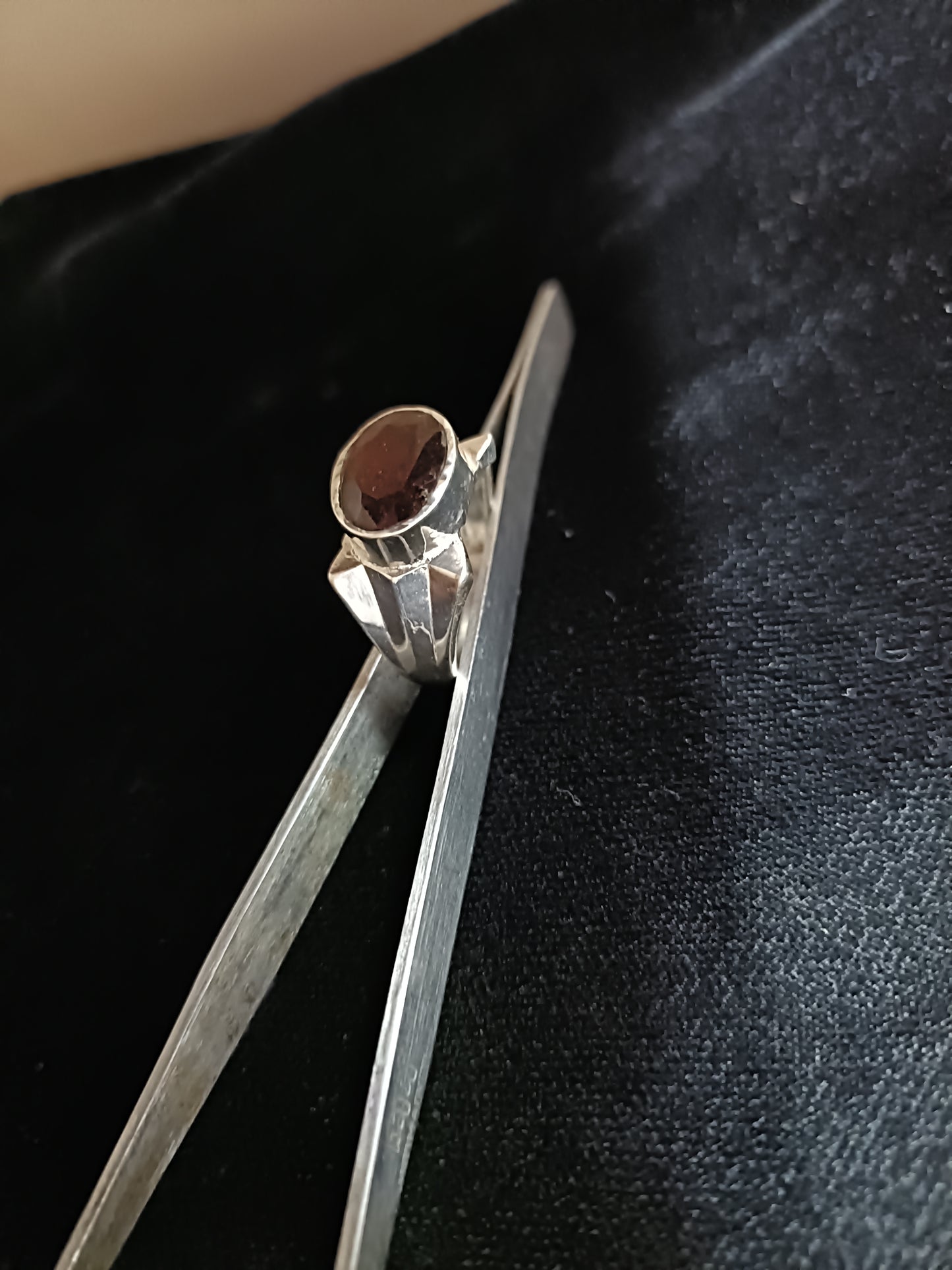 Silver gomeda ring