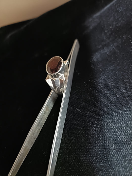 Silver gomeda ring
